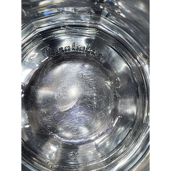 Pasabahce Pair of Two Glass Tumblers Size 3.25x6 Windowpane Block 16 Oz EUC - Picture 4 of 12